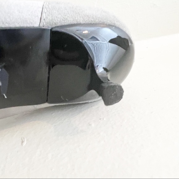 COACH Winnie Gray Suede Leather Pointed Toe Kitten Heel Bow Flats Size 7 - Picture 9 of 12